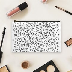 Heart Doddle Cosmetic Bag (medium)  by Mariart