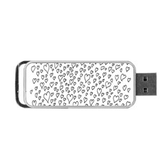 Heart Doddle Portable Usb Flash (one Side) by Mariart