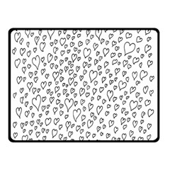 Heart Doddle Double Sided Fleece Blanket (small)  by Mariart