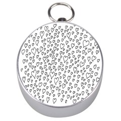 Heart Doddle Silver Compasses by Mariart