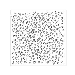 Heart Doddle Small Satin Scarf (square)