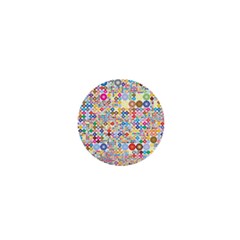 Circle Rainbow Polka Dots 1  Mini Magnets by Mariart