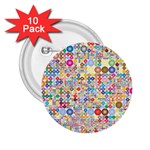 Circle Rainbow Polka Dots 2.25  Buttons (10 pack)  Front