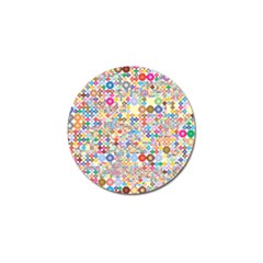 Circle Rainbow Polka Dots Golf Ball Marker (4 Pack)