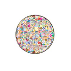 Circle Rainbow Polka Dots Hat Clip Ball Marker (4 Pack) by Mariart