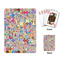 Circle Rainbow Polka Dots Playing Card by Mariart