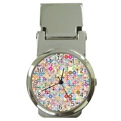 Circle Rainbow Polka Dots Money Clip Watches