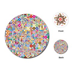 Circle Rainbow Polka Dots Playing Cards (round)  by Mariart