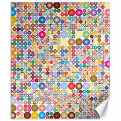 Circle Rainbow Polka Dots Canvas 20  X 24  