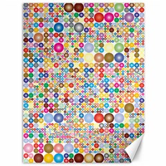 Circle Rainbow Polka Dots Canvas 36  X 48  