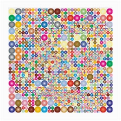 Circle Rainbow Polka Dots Medium Glasses Cloth (2-side)