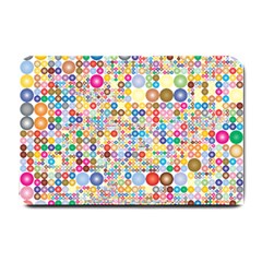 Circle Rainbow Polka Dots Small Doormat 