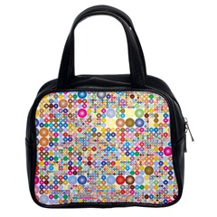 Circle Rainbow Polka Dots Classic Handbags (2 Sides)