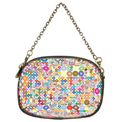 Circle Rainbow Polka Dots Chain Purses (two Sides) 