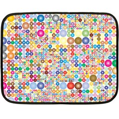 Circle Rainbow Polka Dots Double Sided Fleece Blanket (mini)  by Mariart