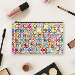 Circle Rainbow Polka Dots Cosmetic Bag (medium)  by Mariart