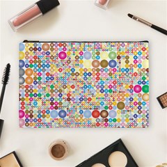 Circle Rainbow Polka Dots Cosmetic Bag (large)  by Mariart