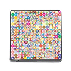 Circle Rainbow Polka Dots Memory Card Reader (square)