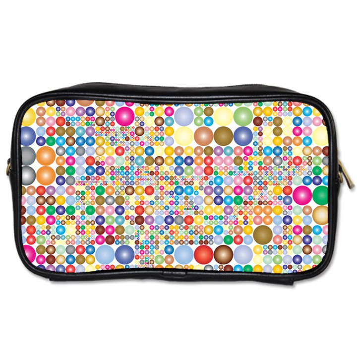 Circle Rainbow Polka Dots Toiletries Bags 2-Side