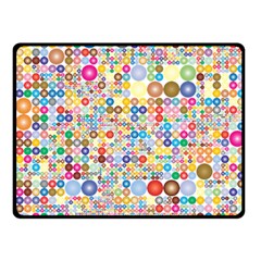 Circle Rainbow Polka Dots Fleece Blanket (small)