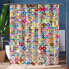 Circle Rainbow Polka Dots Shower Curtain 60  X 72  (medium) 