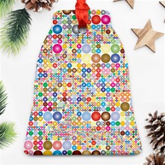 Circle Rainbow Polka Dots Ornament (bell)