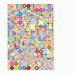 Circle Rainbow Polka Dots Large Garden Flag (two Sides)