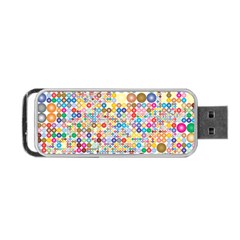 Circle Rainbow Polka Dots Portable Usb Flash (one Side)