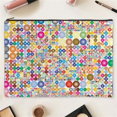 Circle Rainbow Polka Dots Cosmetic Bag (xxxl)  by Mariart