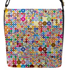 Circle Rainbow Polka Dots Flap Messenger Bag (s)