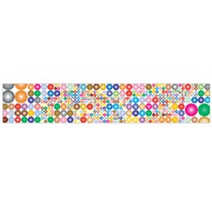 Circle Rainbow Polka Dots Large Flano Scarf 