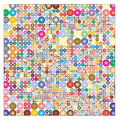 Circle Rainbow Polka Dots Large Satin Scarf (square)