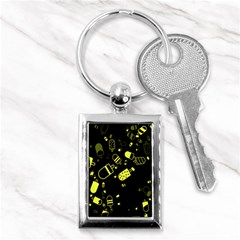 Ice Cream Cool Yellow Key Chains (rectangle)  by Mariart