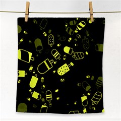 Ice Cream Cool Yellow Face Towel by Mariart