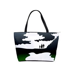 Landscape Silhouette Clipart Kid Abstract Family Natural Green White Shoulder Handbags by Mariart