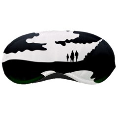 Landscape Silhouette Clipart Kid Abstract Family Natural Green White Sleeping Masks by Mariart