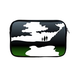 Landscape Silhouette Clipart Kid Abstract Family Natural Green White Apple Macbook Pro 13  Zipper Case by Mariart