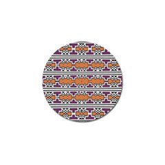 Purple And Brown Shapes                                  Golf Ball Marker (4 Pack) by LalyLauraFLM