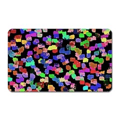 Colorful Paint Strokes On A Black Background                                Magnet (rectangular) by LalyLauraFLM