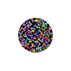 Colorful paint strokes on a black background                                Golf Ball Marker