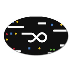 Line Circle Triangle Polka Sign Oval Magnet