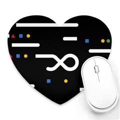 Line Circle Triangle Polka Sign Heart Mousepads by Mariart