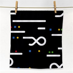 Line Circle Triangle Polka Sign Face Towel