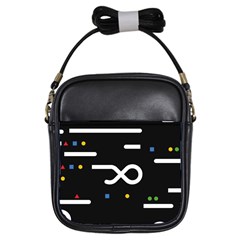 Line Circle Triangle Polka Sign Girls Sling Bags