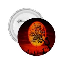 Helloween Midnight Graveyard Silhouette 2 25  Buttons