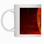 Helloween Midnight Graveyard Silhouette White Mugs Left