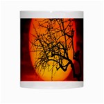 Helloween Midnight Graveyard Silhouette White Mugs Center