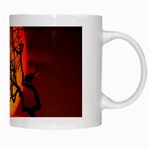 Helloween Midnight Graveyard Silhouette White Mugs Right