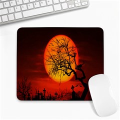 Helloween Midnight Graveyard Silhouette Large Mousepads