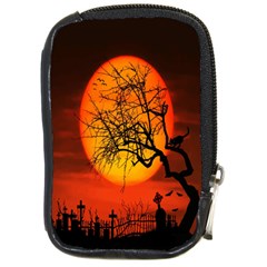 Helloween Midnight Graveyard Silhouette Compact Camera Cases by Mariart